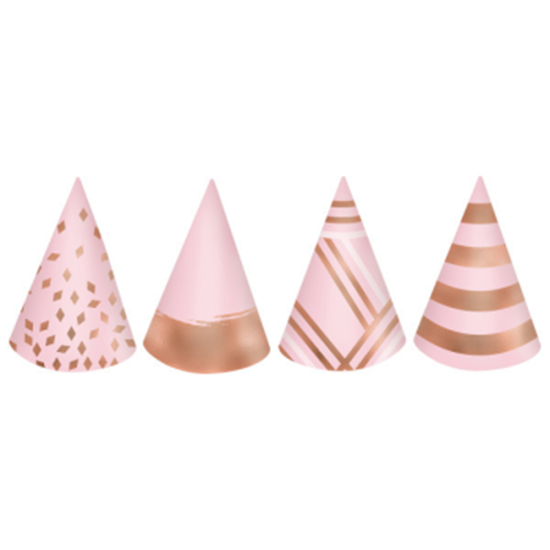 Image sur WEARABLES - BLUSH BIRTHDAY MINI CONE HATS