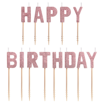 Picture of HAPPY BIRTHDAY BLUSH PICK CANDLE