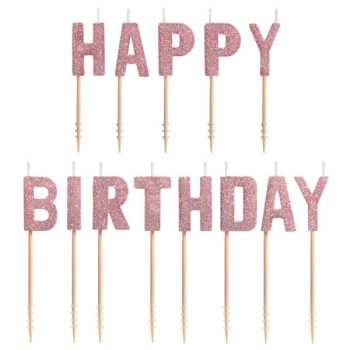 Image de HAPPY BIRTHDAY BLUSH PICK CANDLE