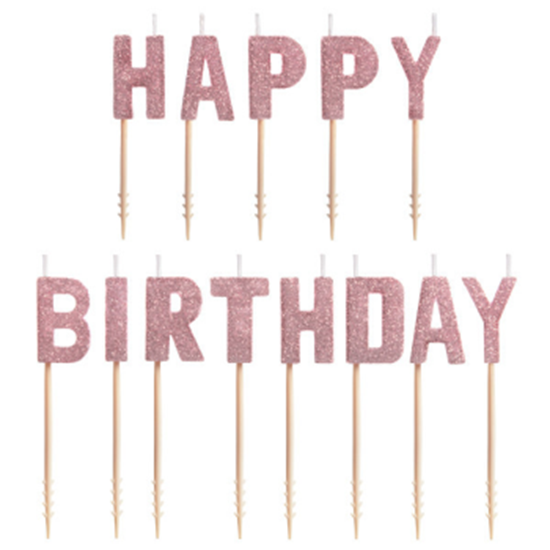 Image sur HAPPY BIRTHDAY BLUSH PICK CANDLE