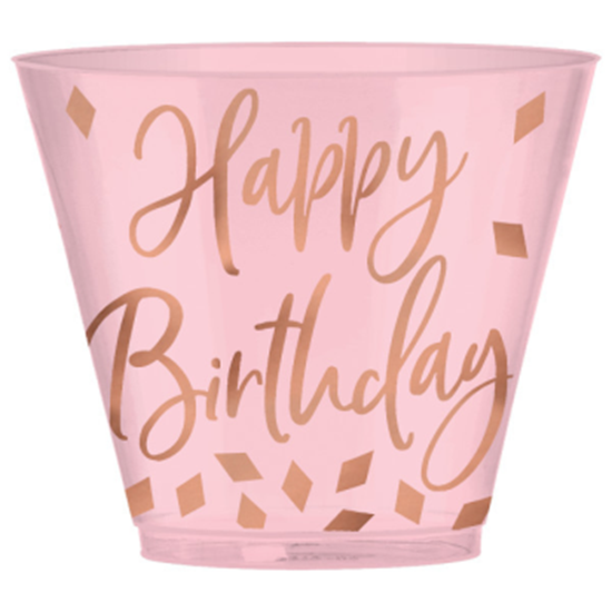Picture of TABLEWARE - BLUSH BIRTHDAY - 9oz PLASTIC CUP