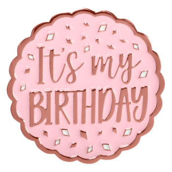 Picture of WEARABLES - BLUSH BIRTHDAY ENAMEL PIN