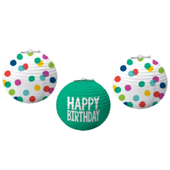 Image de DECOR - HAPPY DOTS BIRTHDAY LANTERNS