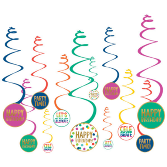 Picture of DECOR - HAPPY DOTS SWIRL DECORATIONS