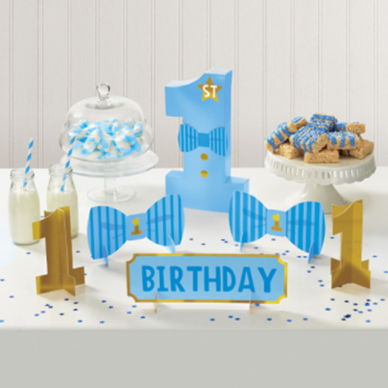 Image sur DECOR - 1st BIRTHDAY TABLE CENTREPIECE DECORATING KIT - BLUE