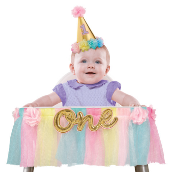 Image de DECOR - 1st BIRTHDAY DELUXE HIGH CHAIR DECORATION - PINK