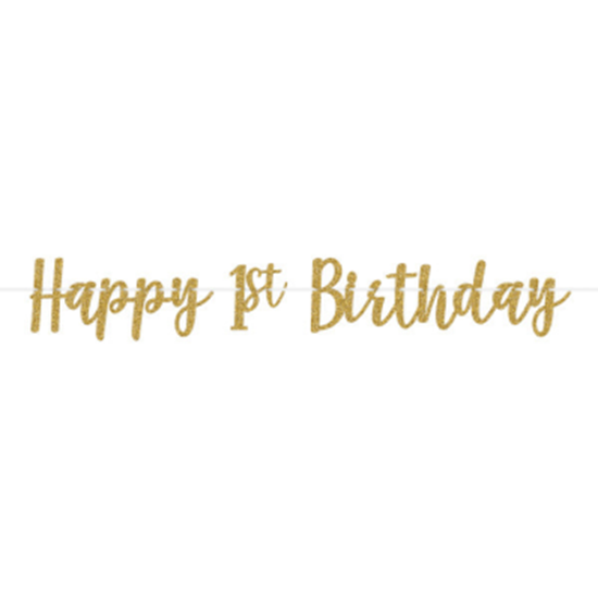 Image sur DECOR - 1st BIRTHDAY GLITTER LETTER BANNER