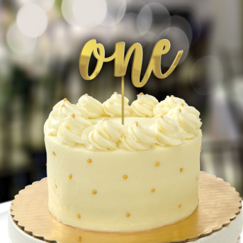 Image de DECOR - 1st BIRTHDAY MIRROR CAKE TOPPER - GOLD