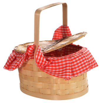 Image de BASKET PURSE RED GINGHAM 