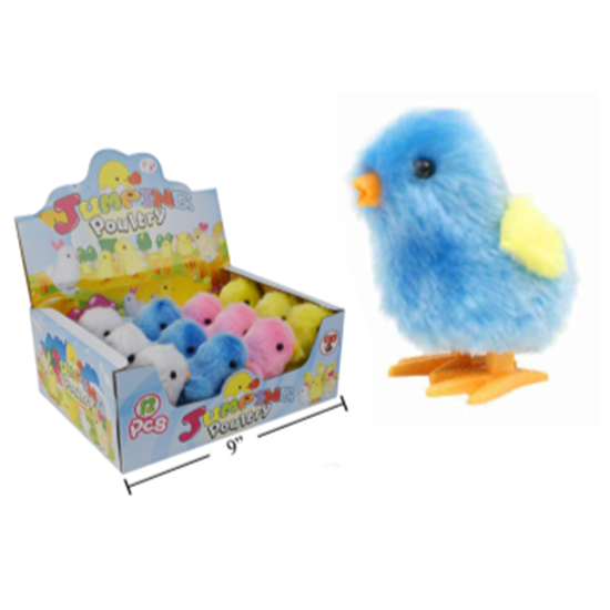 Image sur DECOR - WIND UP EASTER COLOURFUL CHICKS