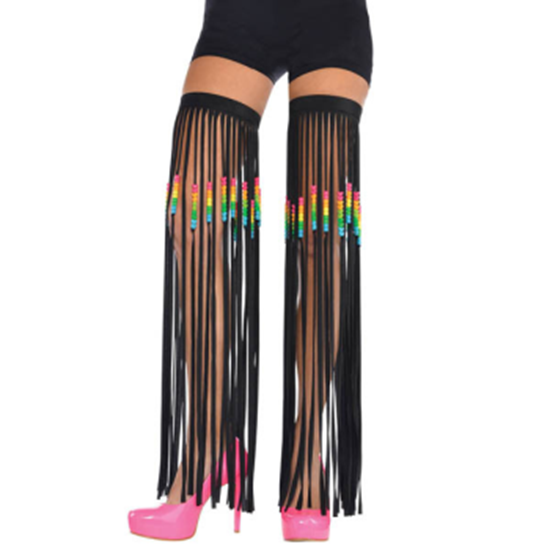 Picture of 60'S ELECTRIC PARTY FRINGE LEG WARMERS
