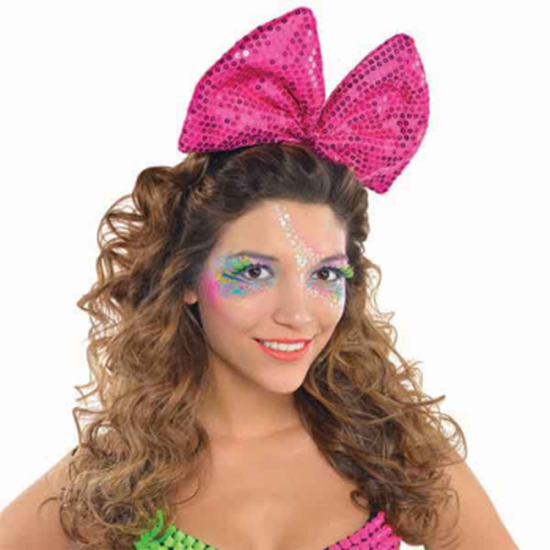 Picture of 80'S LITE UP SEQUIN BOW HEADBAND