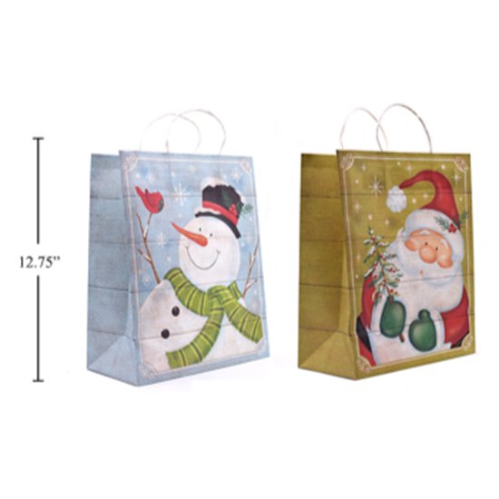 Picture of DECOR - GIFT BAG - CHRISTMAS KRAFT BAG - LARGE