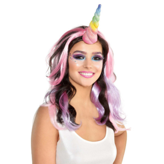 Picture of UNICORN RAINBOW GLITTER HORN