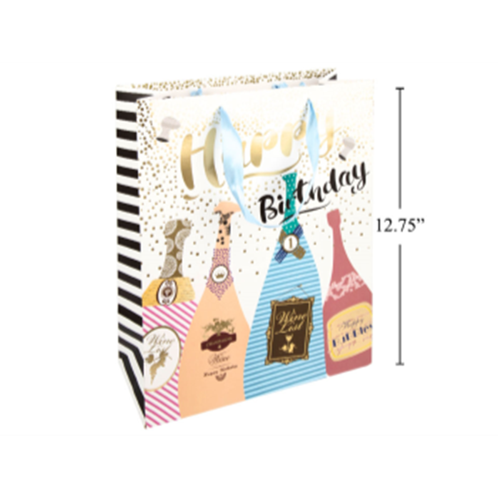 Picture of BIRTHDAY BOTTLES GIFT BAG - LARGE