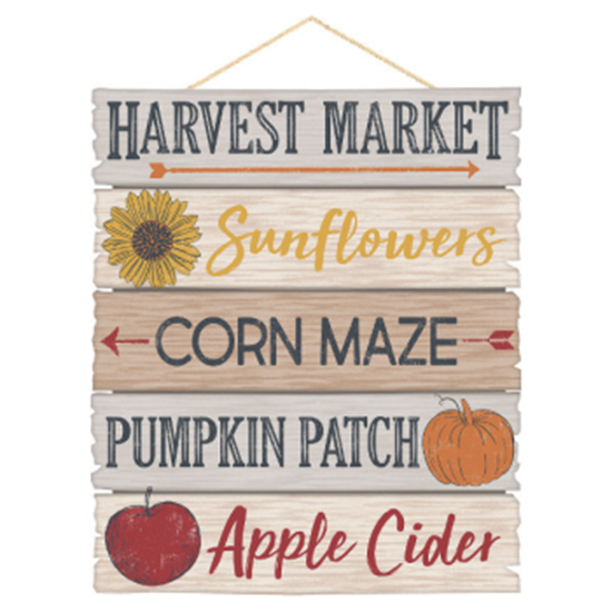 PartyMart. HARVEST MARKET HANGING SLATTED SIGN
