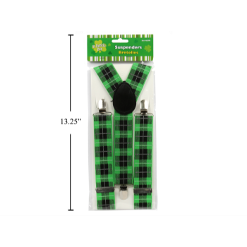 Image de WEARABLES - ST PATRICK'S GREEN PLAID SUSPENDERS