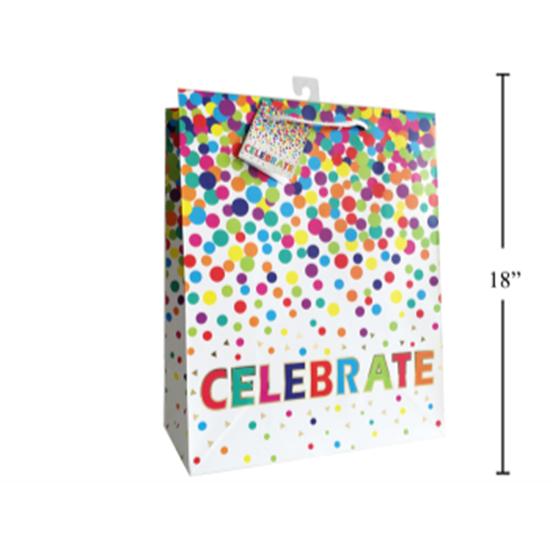 Picture of CELEBRATE DOTS GIFT BAG - JUMBO