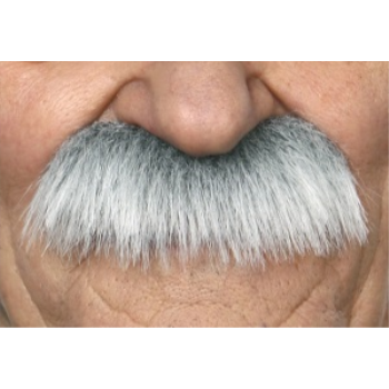 Image de MUSTACHE BUSHY STRAIGHT - LIGHT GREY