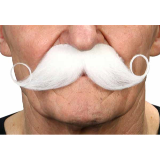 Picture of MUSTACHE CURLY - WHITE