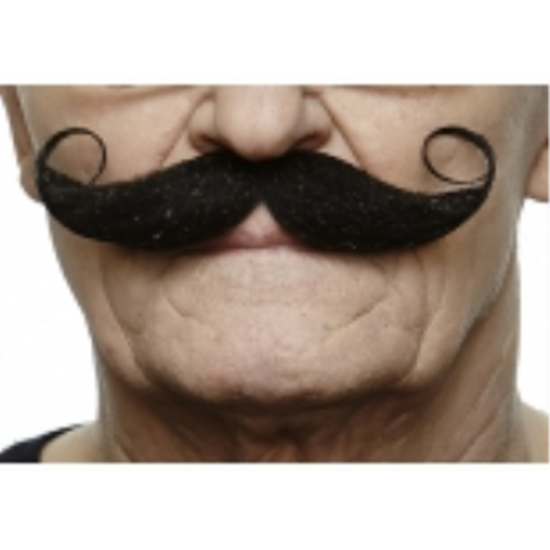 Picture of MUSTACHE THIN CURLY - BLACK