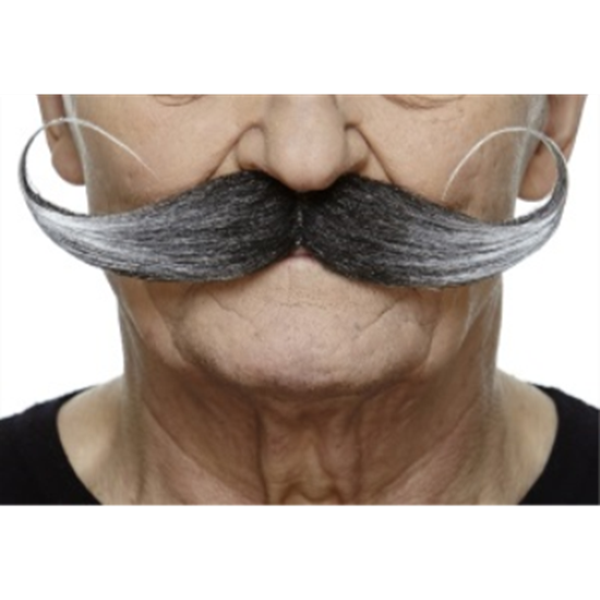 Image sur MUSTACHE THICK CURLY  - GREY