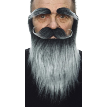 Image de MUSTACHE EYEBROW AND BEARD SET - GREY