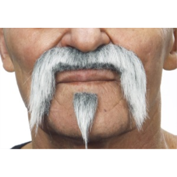 Image de MUSTACHE AND SMALL POINTY PINCH - LIGHT GREY