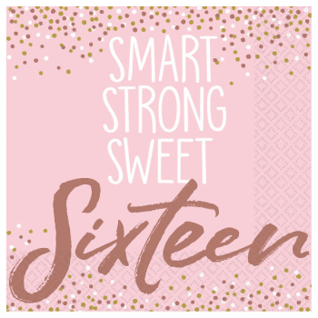 Picture of 16th - SWEET 16TH BLUSH BEVERAGE NAPKINS