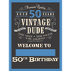 Image sur 50th - LAWN YARD SIGN - 50TH VINTAGE DUDE "WRITE ANY NAME"
