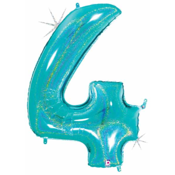 Image de 40'' NUMBER 4 SUPERSHAPE - TURQUOISE