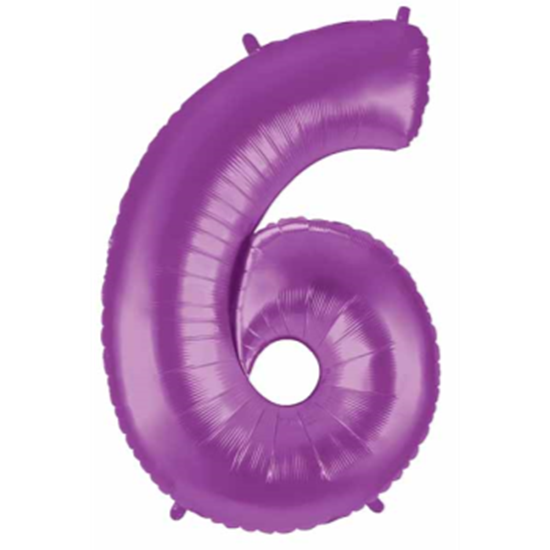 Picture of 40'' NUMBER 6 SUPERSHAPE - PURPLE