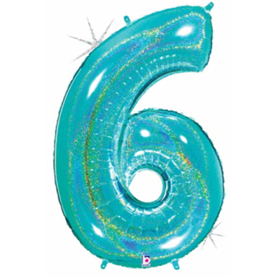 Image sur 40'' NUMBER 6 SUPERSHAPE - TURQUOISE