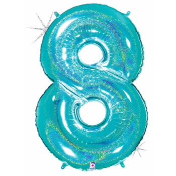 Picture of 40'' NUMBER 8 SUPERSHAPE - TURQUOISE