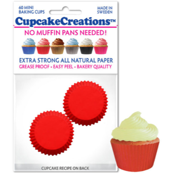 Picture of BAKING CUPS - MINI - SOLID RED  60/PKG