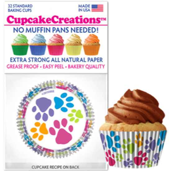 Picture of BAKING CUPS - STANDARD - PAW PRINT 32/PKG