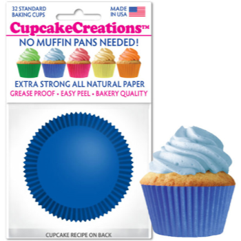 Image de BAKING CUPS - STANDARD - BLUE 32/PKG