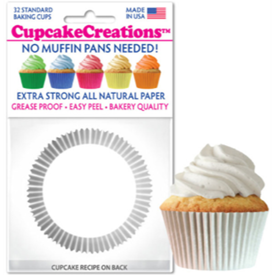 Picture of BAKING CUPS - STANDARD - WHITE 32/PKG
