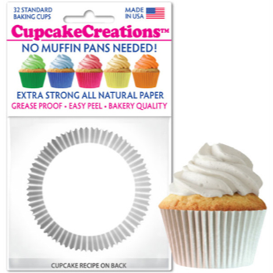 Image sur BAKING CUPS - STANDARD - WHITE 32/PKG