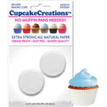 Picture of BAKING CUPS - MINI - SOLID WHITE  60/PKG