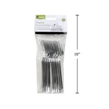 Picture of PLASTIC FORKS - SILVER 10 PIECE