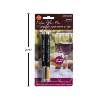 Image de COCKTAIL - PEN MARKERS FOR WINE GLASS - GOLD/SILVER