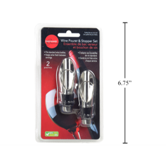 Picture of COCKTAIL - WINE POURER AND STOPPER SET