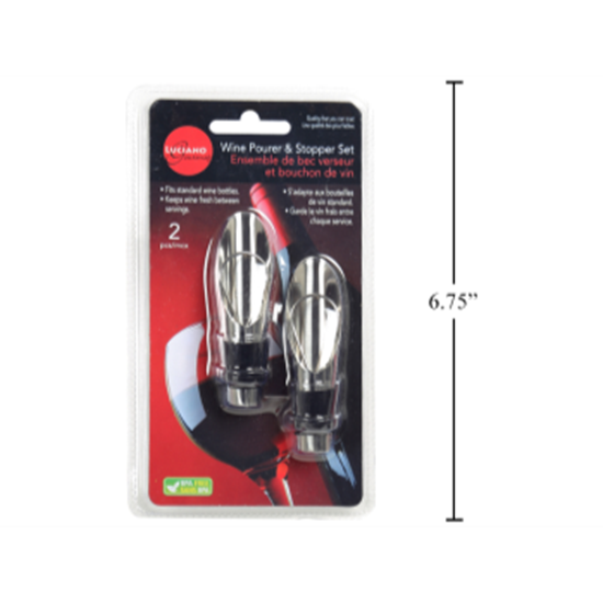 Image sur COCKTAIL - WINE POURER AND STOPPER SET