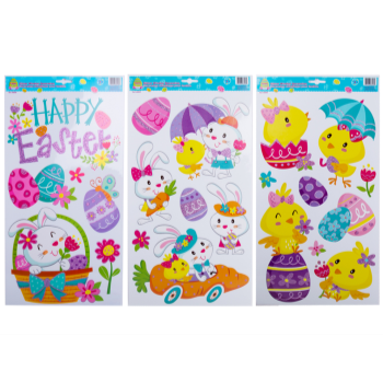 Image de DECOR - EASTER GLITTER WINDOW CLINGS