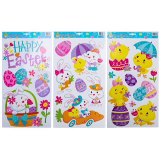 Picture of DECOR - EASTER GLITTER WINDOW CLINGS