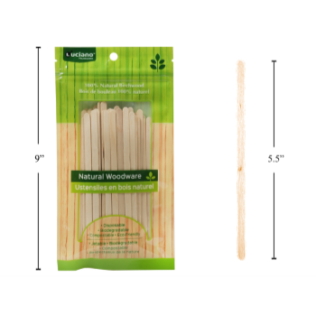 Image de ECO - WOODEN COFFEE STICK - 60 COUNT