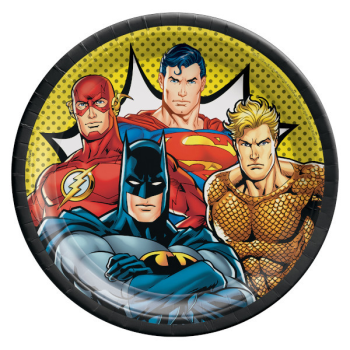 Picture of JUSTICE LEAGUE - HEROES UNITE - 9" ROUND PLATES