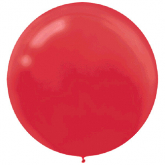 Image sur 24" LATEX BALLOONS - RED 4CT