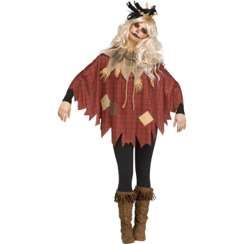 Image de SCARY SCARECROW PONCHO - ADULT